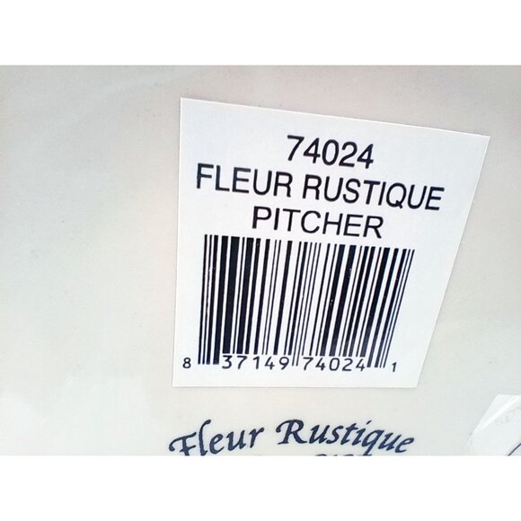 Fleur Rustique Pitcher Ambiance Collection 7" Discontinued Poppy Nanette Vacher - Picture 13 of 15